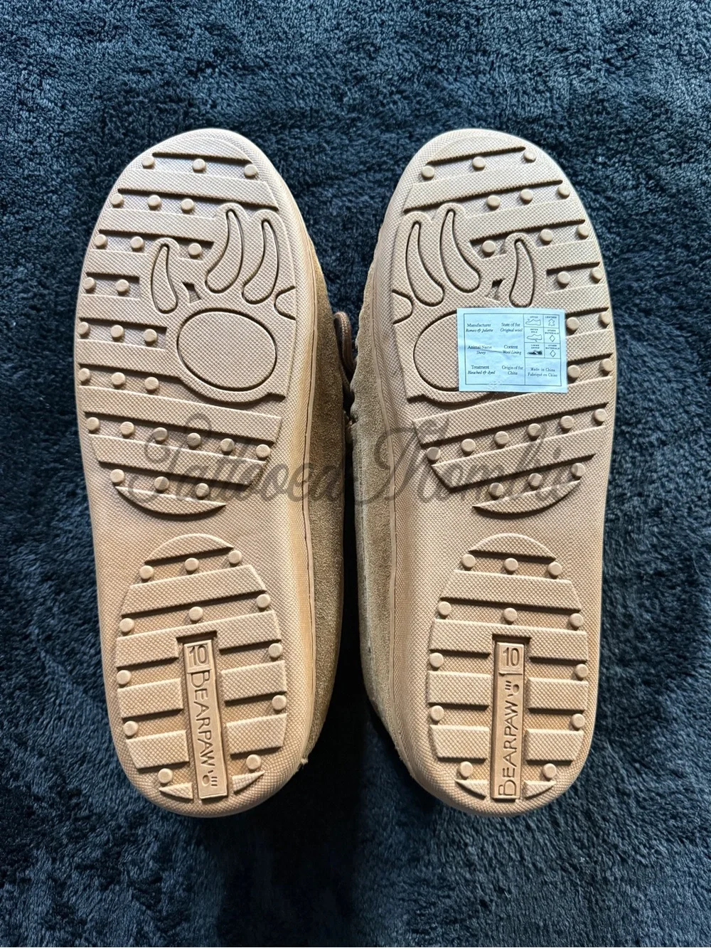 Bearpaw Men’s Brown Suede Moccasin Slippers
